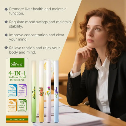 Herbal Diffuser with Mullein/Thyme/Mints Guarana/Green Tea Natural Energy Boost Clear Breathing Support for All Ages