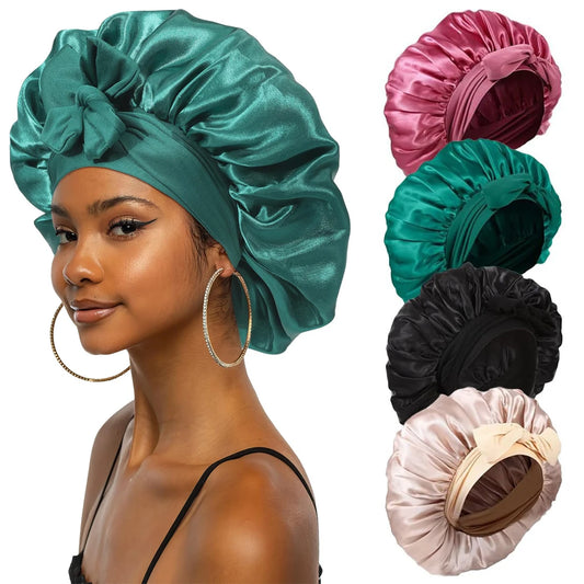 Satin Bonnet Silk Bonnet for Sleeping Hair Bonnet Adjustable Bonnet Sleep Bonnet Night Cap Bonette for Women Curly Hair