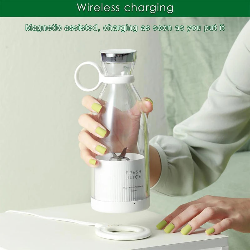 Portable Electric Smoothie Blender and Mini Travel Fruit Juicer Mixer USB Power Source for Busy On-the-Go Lifestyle