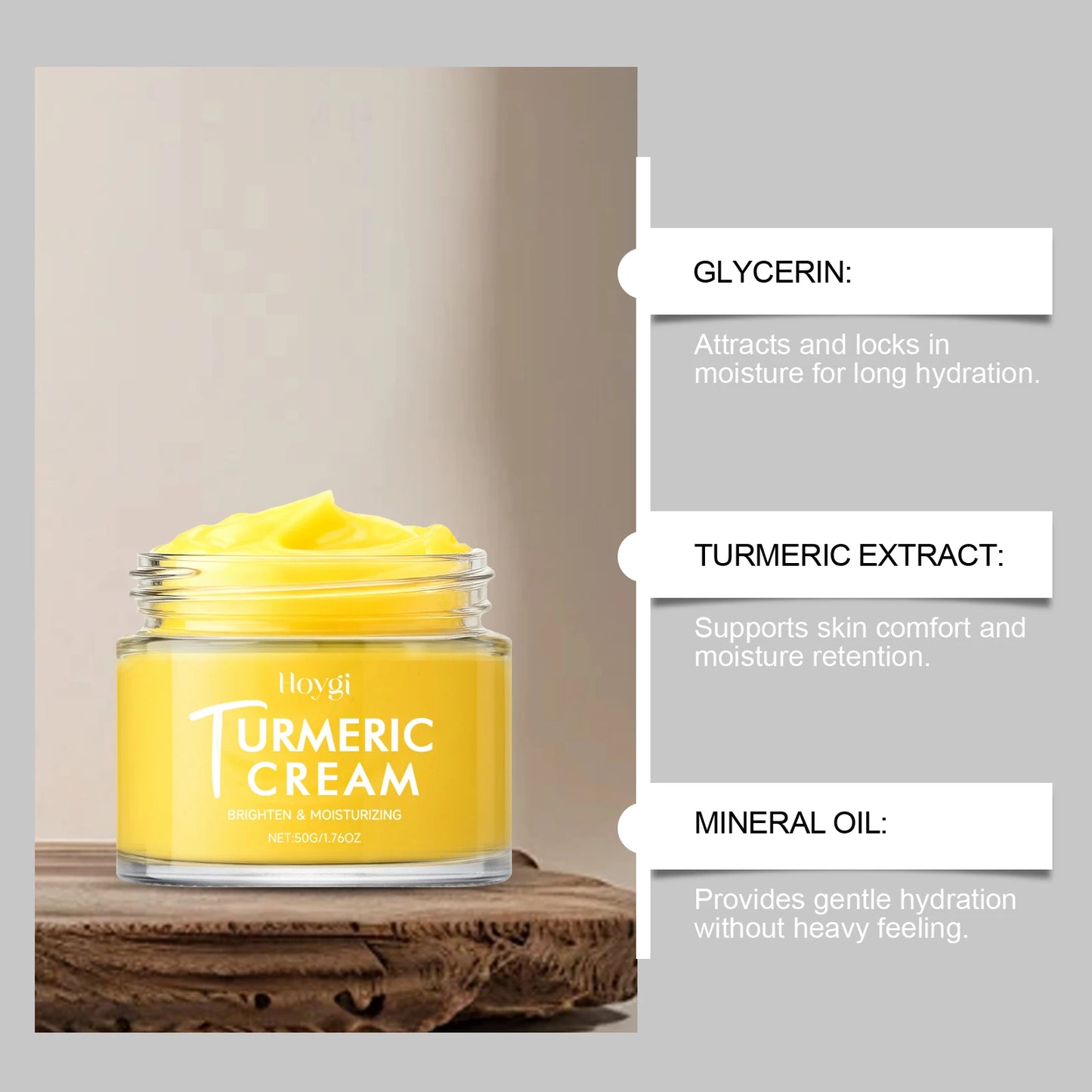 Turmeric Brightening Skincare Set Turmeric Cream & Facial Cleanser Reduces Dullness Moisturizing Soothing Anti-Wrinkle Skin Care