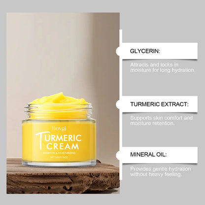 Turmeric Brightening Skincare Set Turmeric Cream & Facial Cleanser Reduces Dullness Moisturizing Soothing Anti-Wrinkle Skin Care