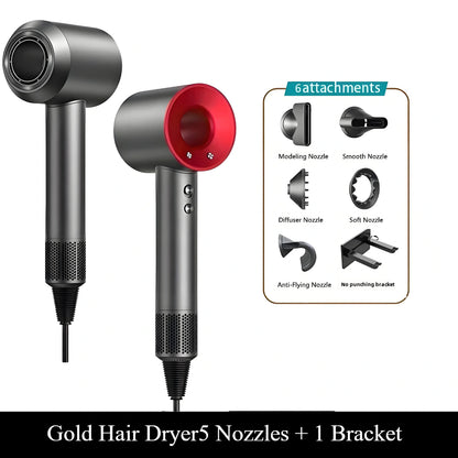 Salon-Grade 110K RPM Hair Dryer with 10M Negative Ions & Collagen Care, Smart Constant Temp for Frizz-Free Hair