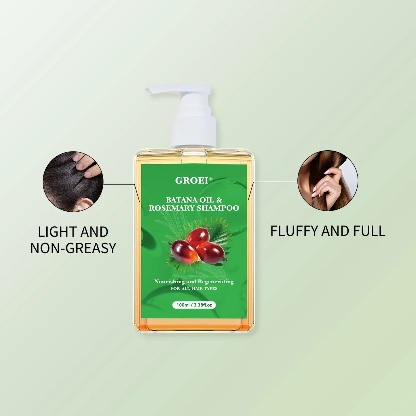 Batana Shampoo. A 100ml treatment that soothes your scalp, reduces hair loss, and encourages natural hair regeneration