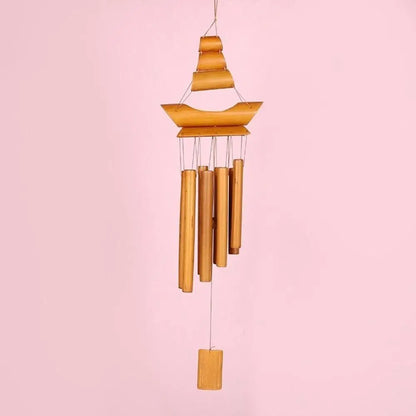 Bamboo Bamboo Wind Chimes New Handmade Pendant Bell Wind Chime Retro Crafts Gift Wall Hanging Windchimes Indoor Outdoor