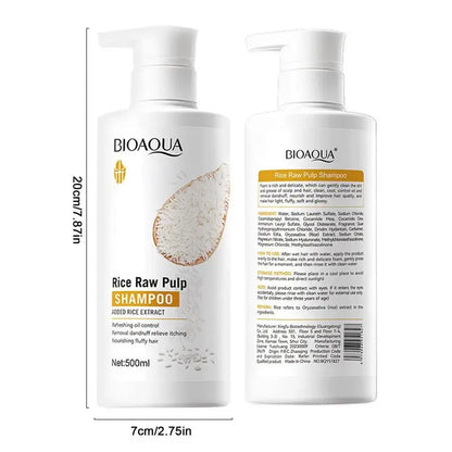 Rice Moisturizing Shampoo Hair Strengthening Shampoo For Hair Cleansing Brittle And Dry Hair Moisturizer For Dry Oily Hair For