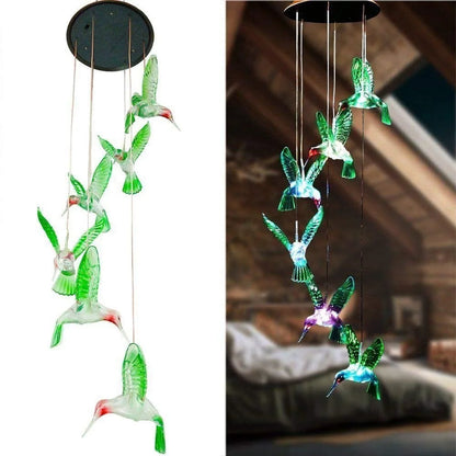 Household Wind Chimes Solar Power Generation for Courtyard and Outdoor Decoration Wind Chimes and Pendants Butterfly Wind Chime
