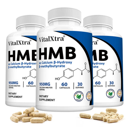 Ultra Strength HMB Supplement Capsules, Supports Muscle Growth, Maintains Muscle Health, and Supports Recovery After Exercise
