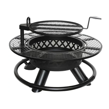 Barbecue TableMultifunction Outdoor Wood-Burning Fire Pit With Removable Cooking Grill For Courtyard Barbecues And Firewood-Burn