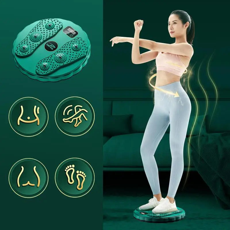 Waist Twisting Disc Fitness Board Weight Lose Trainer Magnetic Massage Wriggling Plate Twister Non-Slip Base Exercise Equipment