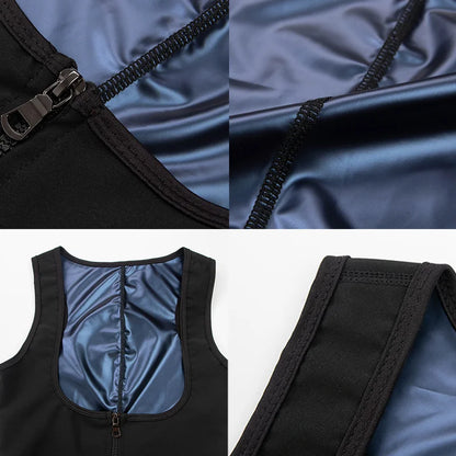 Women Body Shaper Sleeveless Tops Bodysuits Weight Loss Jumpsuit Waist Trimmer Corsets Gym Belly Slimming Shapewear Fat Burning