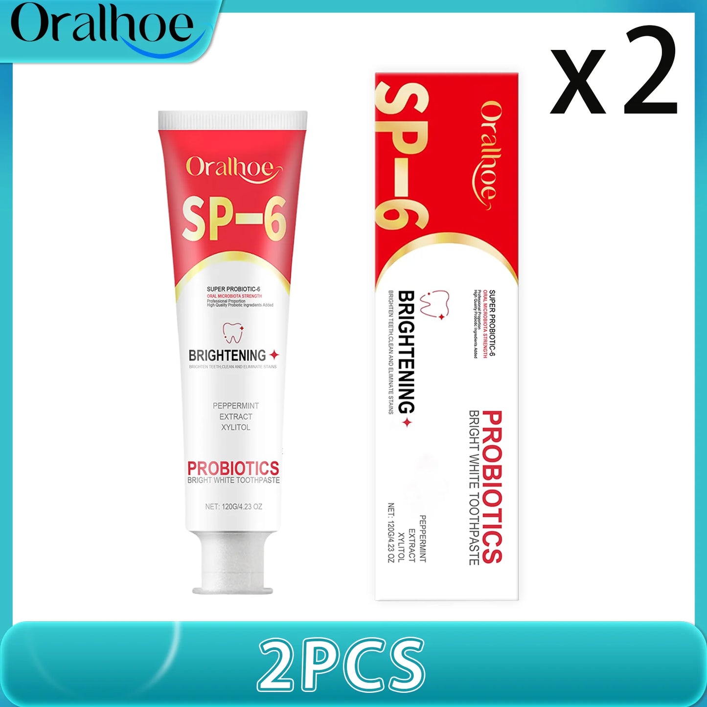 OralHoe Probiotic Whitening Toothpaste For Gentle Gum Care Teeth Stain Removal Fresh Sensitive Teeth Relief Daily Oral