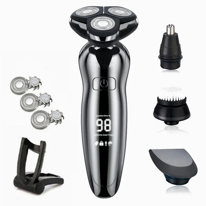 ZOZEN Electric Razor Electric Shaver Body Hair Cutting Shaving Machine for Men Clipper Rotary Beard Trimmer 100% Waterproof