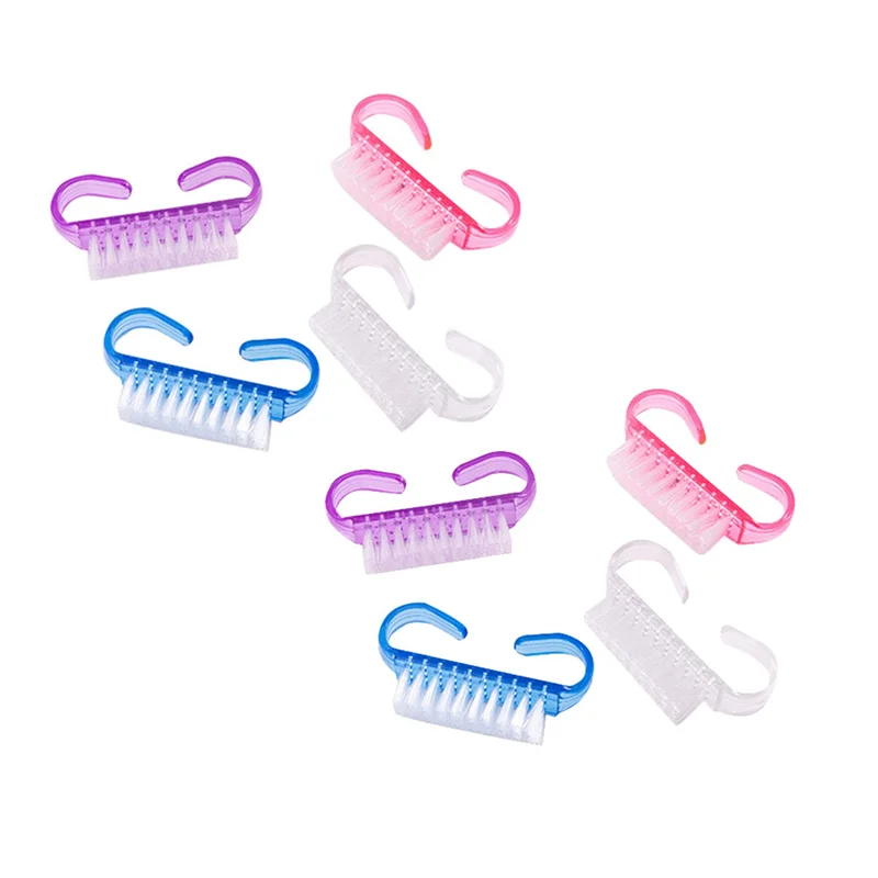 AA20-20Pcs Nail Cleaning Brushes Multicolor Hand Fingernail Brush Cleaner Scrubbing Kit Pedicure For Toes And Nails Manicure