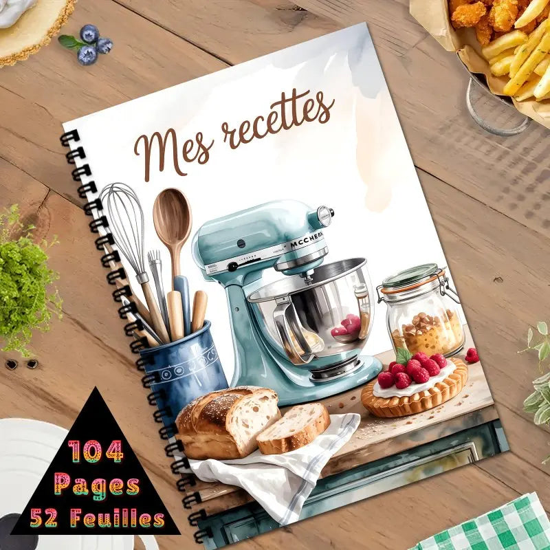 French recipe book, personal recipe book， Home cooking, food diary, illustrated diary, high-end kitchen supplies, holiday gifts