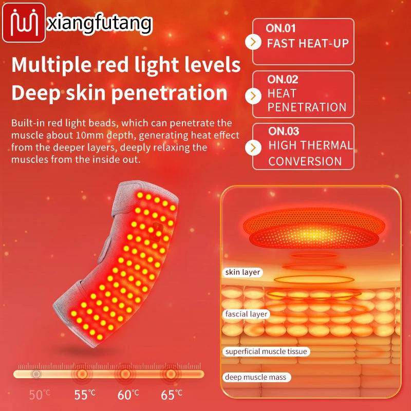 Red Light Therapy Heated Elbow Sleeve | Relieves Joint & Arm Pain, Arthritis | Heating & Massage Function Relieve Arm Numbnes
