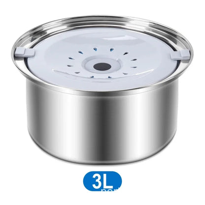 2L,3L Pet Floating Bowl Stainless Steel Non-Wetting Mouth Water Dispenser Portable Water Drinker Pet Supplies for Dog Cat