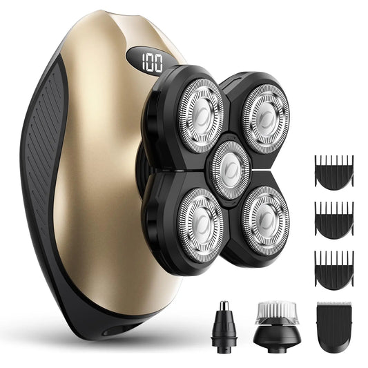 Electric Razor for Men, Head & Body Hair Shaver for Men, Cordless Rechargeable Wet/Dry Bald Head & Groin Waterproof Razor