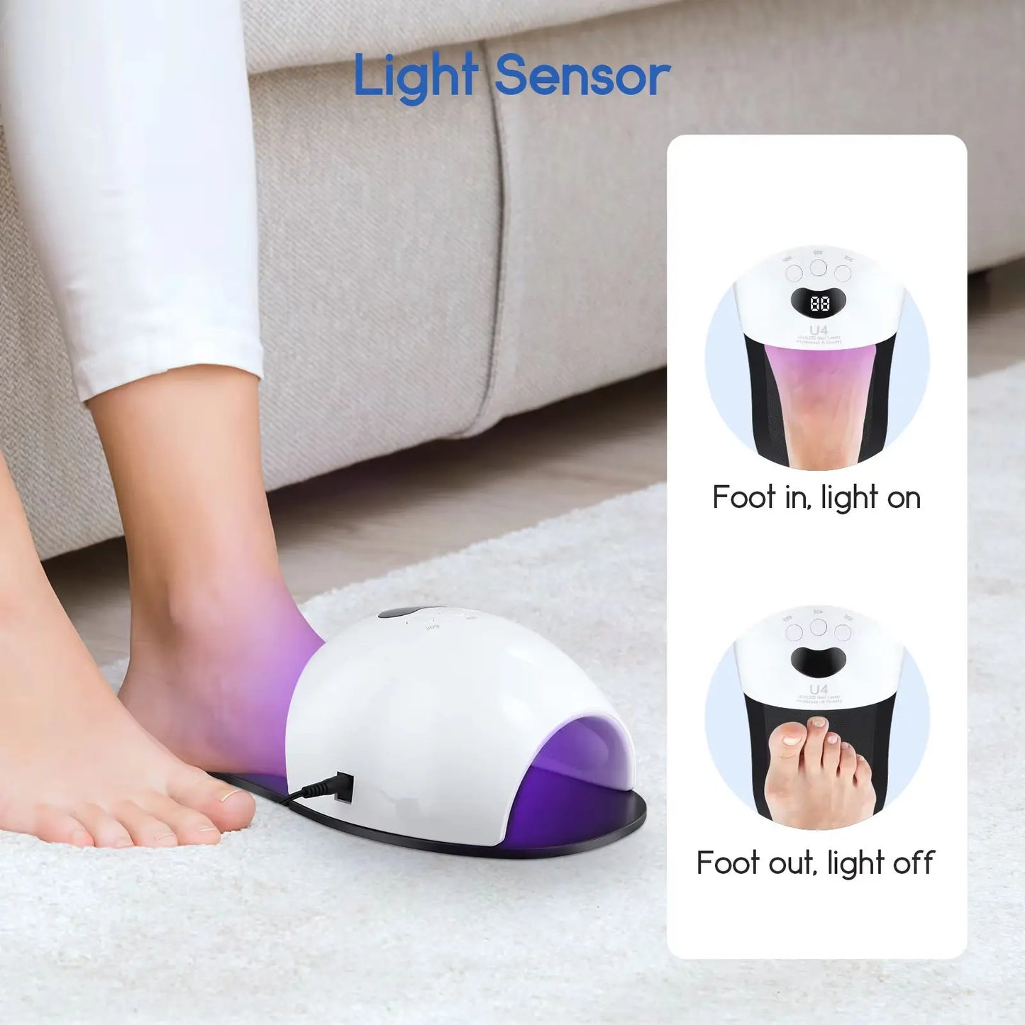Nail and Foot Drying Lamp, Quick-Drying, Fast-Drying, Nail Salon-Specific Led Curing Nail Tool with High Power