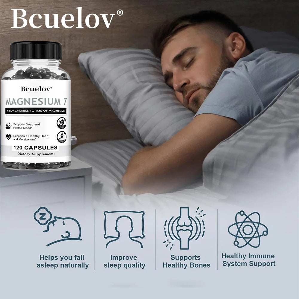 7 in 1 Magnesium Complex, High Absorption, Supports Energy, Relaxation, Promotes Healthy Sleep, Helps Muscle Support Supplements