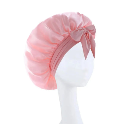 Satin Silk Hair Bonnet | Adjustable Tie Band | Sleep Bonnet for Women Men | Unisex Protective Headwear