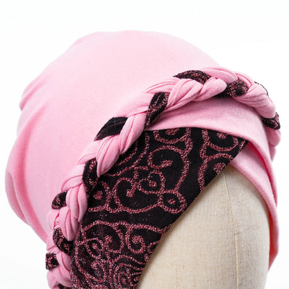 2024 Head Scarf for Muslim Women Turban Cap Ladies Islamic Print Bonnet Hat Braid Headband Turbante Mujer Beanies Hats