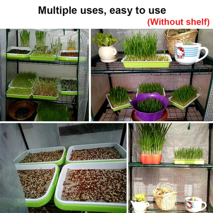 4 Tier Mini Garden Greenhouse Cover Replacement Cover with Roll-up Zipper Door Water resistant hyaline plant Flowers and Vegetab