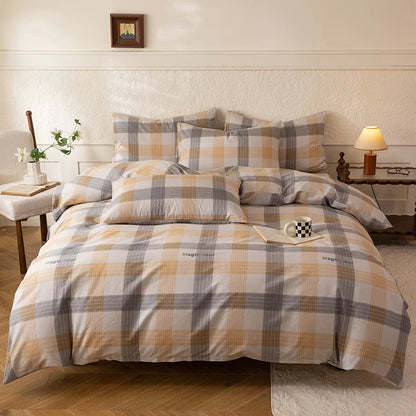 New 3pcs 100% Cotton Bedding Set High Quality Includes One Duvet Cover and Two Pillowcases Soft Skin-friendly and Breathable