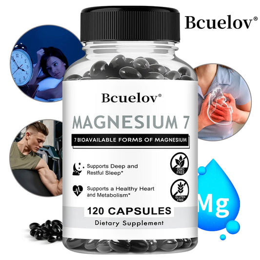7 in 1 Magnesium Complex, High Absorption, Supports Energy, Relaxation, Promotes Healthy Sleep, Helps Muscle Support Supplements