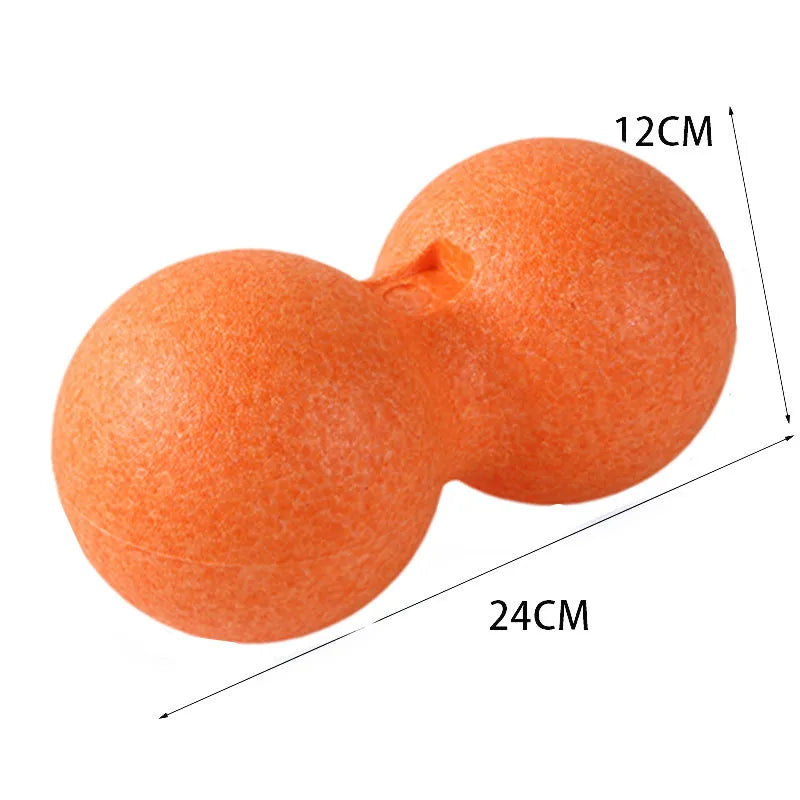24*12CM Fitness Peanut Fascia Ball EPP Massage Ball Double Lacrosse Ball Perfect for Plantar Fasciitis Trigger Point Deep Tissue