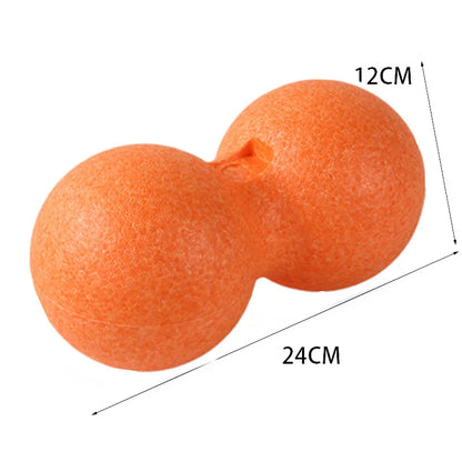 24*12CM Fitness Peanut Fascia Ball EPP Massage Ball Double Lacrosse Ball Perfect for Plantar Fasciitis Trigger Point Deep Tissue