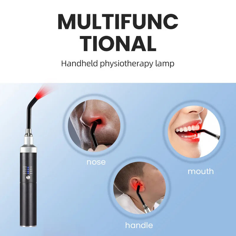 Cold Sore Treatment Device Infrared&Red Light Therapy Lamp for Canker Sore Lips Nose Ear Hands Joint Knee Feet Body Pain Relief