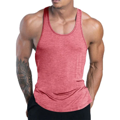 New Fitness Vest Summer Fitness Training Inner Shorts Running Vest Basketball Quick-drying Elastic Loose Sports Vest Men's Top
