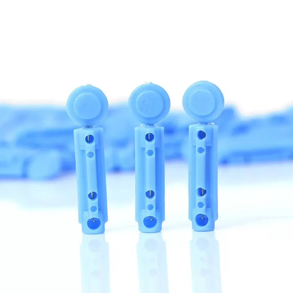50pcs/box Disposable Needles Blood Glucose Use for Sterile Lancets Vent Adjustable Depth Blood Lancet Pen 23G/26G/28G/30G/33G