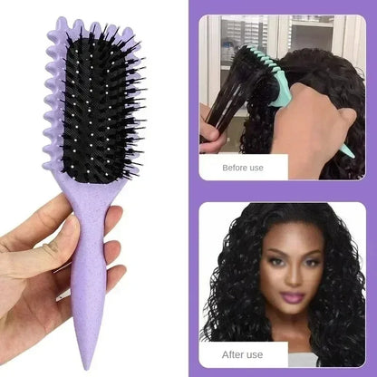 Curly Hair Styling Brush – Tangle-Free Comb for Shaping Men’s & Women’s Curls