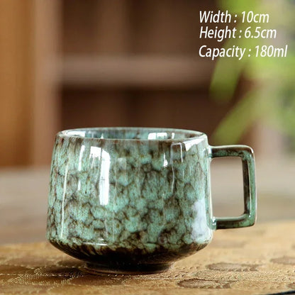 Kiln Transformation Latte Coffee Mug,Espresso Cups,Household Ceramic Tea Cup,Pottery Coffee Mug, Afternoon Teacup Mugs,Wholesale