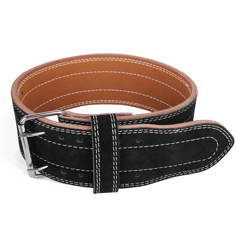 Powerlifting Fitness Belt Squat Deadlift Men's Weightlifting Sports Waist Protection Weight Training Protective Equipment Cowhid
