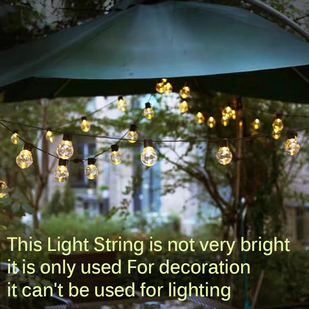 Outdoor String Light Solar LED Festoon Fairy Lights Street Garland For Christmas Garden Camping Terrace Party Decoration Lamp