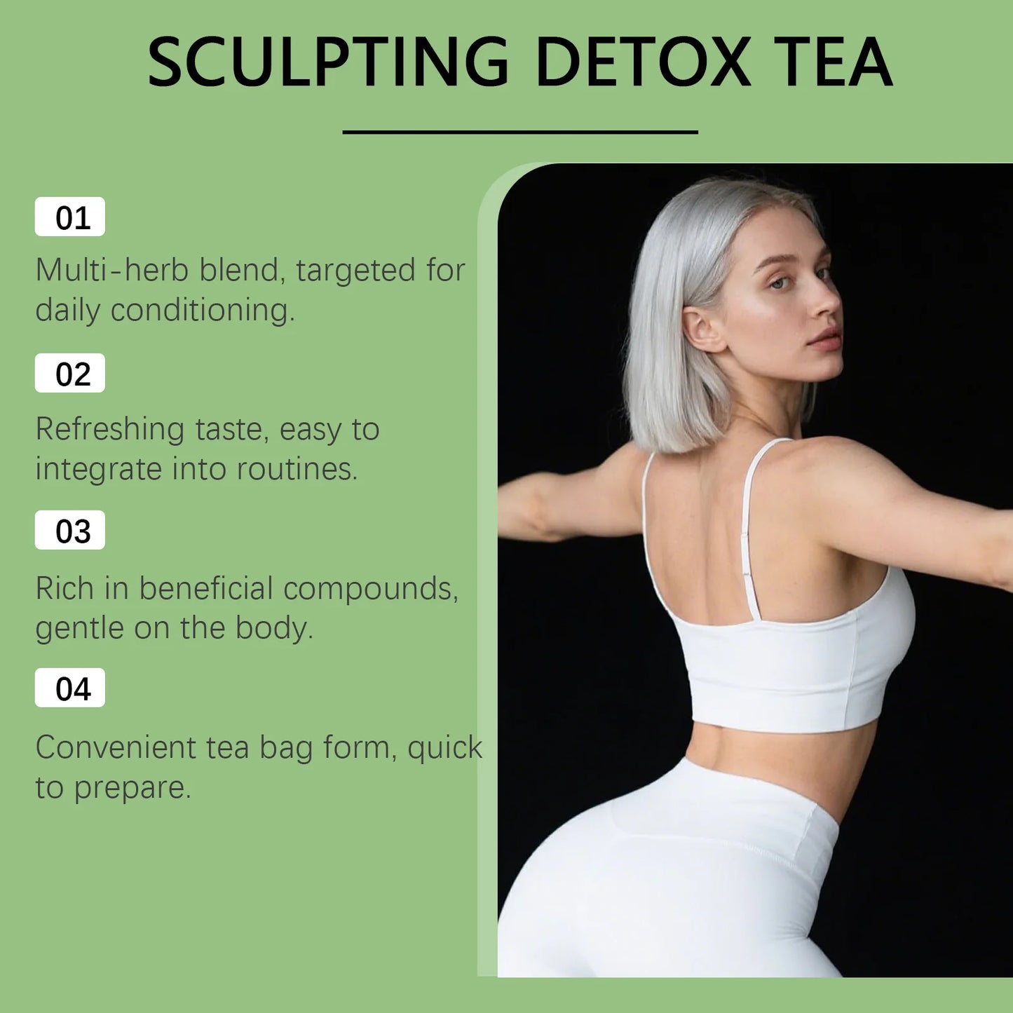 Premium Herbal Blend Tea Formula, Helps with Weight Loss, Tightens the Abdomen, and Enhances Curves – Portable Herbal Tea