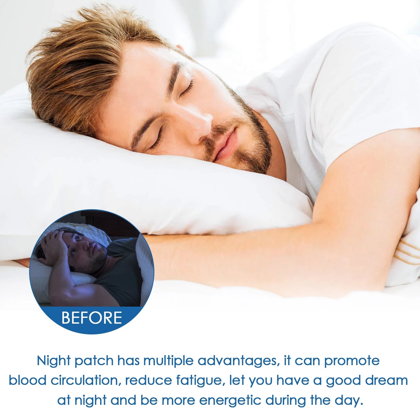Sleep Care Patch Improves Sleep Quality Soothes Nerves Jasmine Lavender Citrus Bluebell Scent Lightweight & Portable Sleep Patch