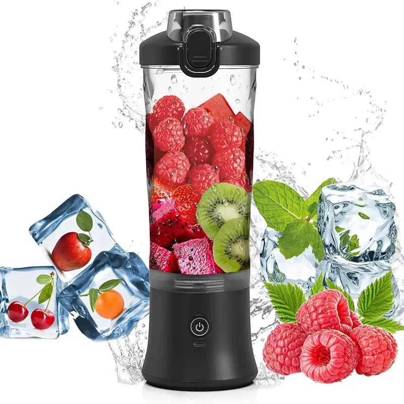 600ml USB rechargeable portable smoothie blender, mini personal fresh juice blender, electric smoothie juicing tool