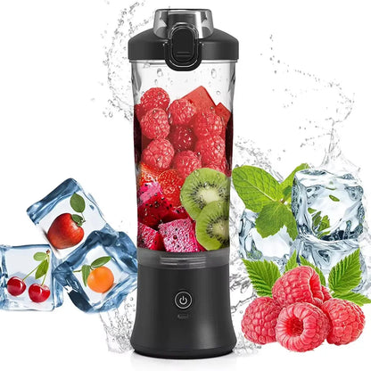 600ml USB rechargeable portable smoothie blender, mini personal fresh juice blender, electric smoothie juicing tool