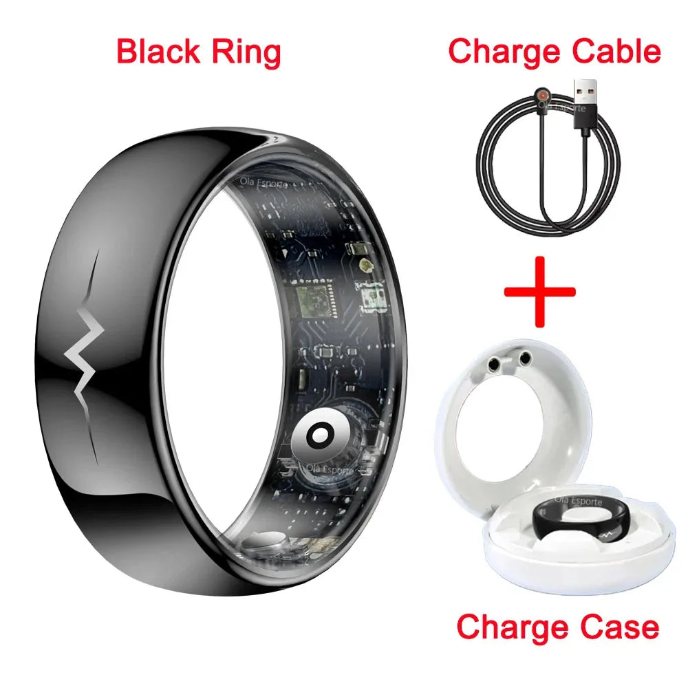2025 New Smart Ring ECG/Blood Pressure Health and Sleep Monitor Multiple Sport Mode 5ATM Fitness Tracker For Men Women Smartring