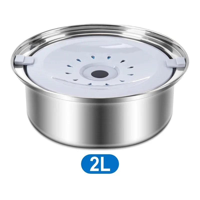 2L,3L Pet Floating Bowl Stainless Steel Non-Wetting Mouth Water Dispenser Portable Water Drinker Pet Supplies for Dog Cat