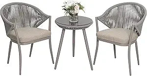 3 Piece Outdoor Patio Bistro Set