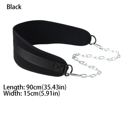 Training Fitness With Chain Pull-up Belt Weight Lifting Workout Belt Weighted Dip Belt Fitness Equipment Dip Belt Weight Lifting