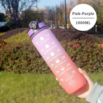 1 Liter Water Bottle Motivational Sport Water Bottle Leakproof Drinking Bottles Outdoor Travel Gym Fitness Jugs For Kitchen