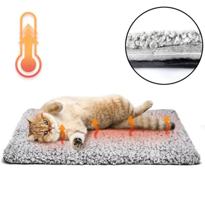 Self-Heating Pet Pads Blanket Puppy Pad Warm Cushion Mat for Cats Dogs Washable Pets with Thermal Body Heat Reflecting Core Pad