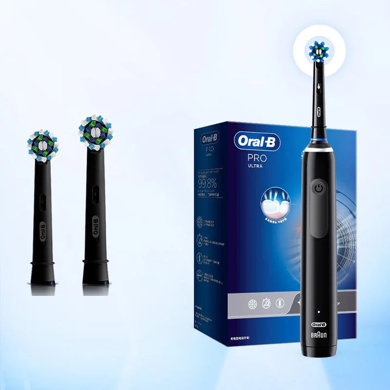 Oral B PRO ULTRA Electric Toothbrush 3 modes and 3 electric modes Adult electric toothbrush  Black, white, blue, pink