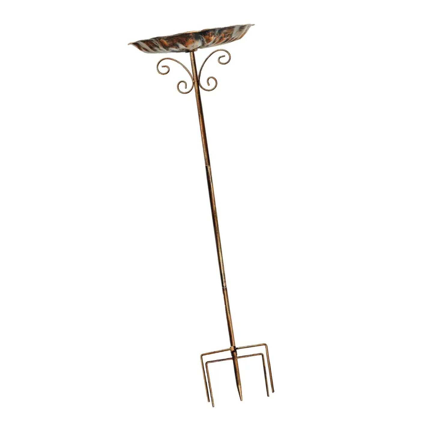 Bird Bath Bowl Garden Birdfeeder Heavy Duty Metal Easy Assembly Decorative