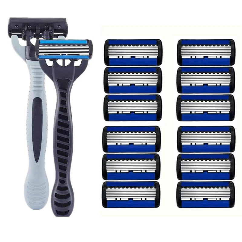Razor Classic 6 Layer Safety Razor for Mens Shaving&Womens Hair Removal Shaving Blades Manual Shaver